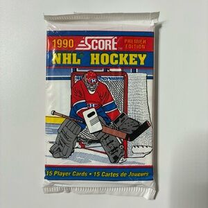 Score 1990 NHL Hockey Cards Sealed Pack‎ Premier Edition 15 Cards VTG SEALED